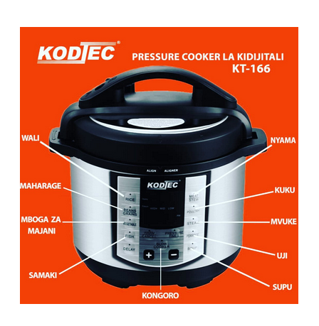 Kodtec Electric Pressure Cooker 5L Silver,KT-166A-S - Image 2