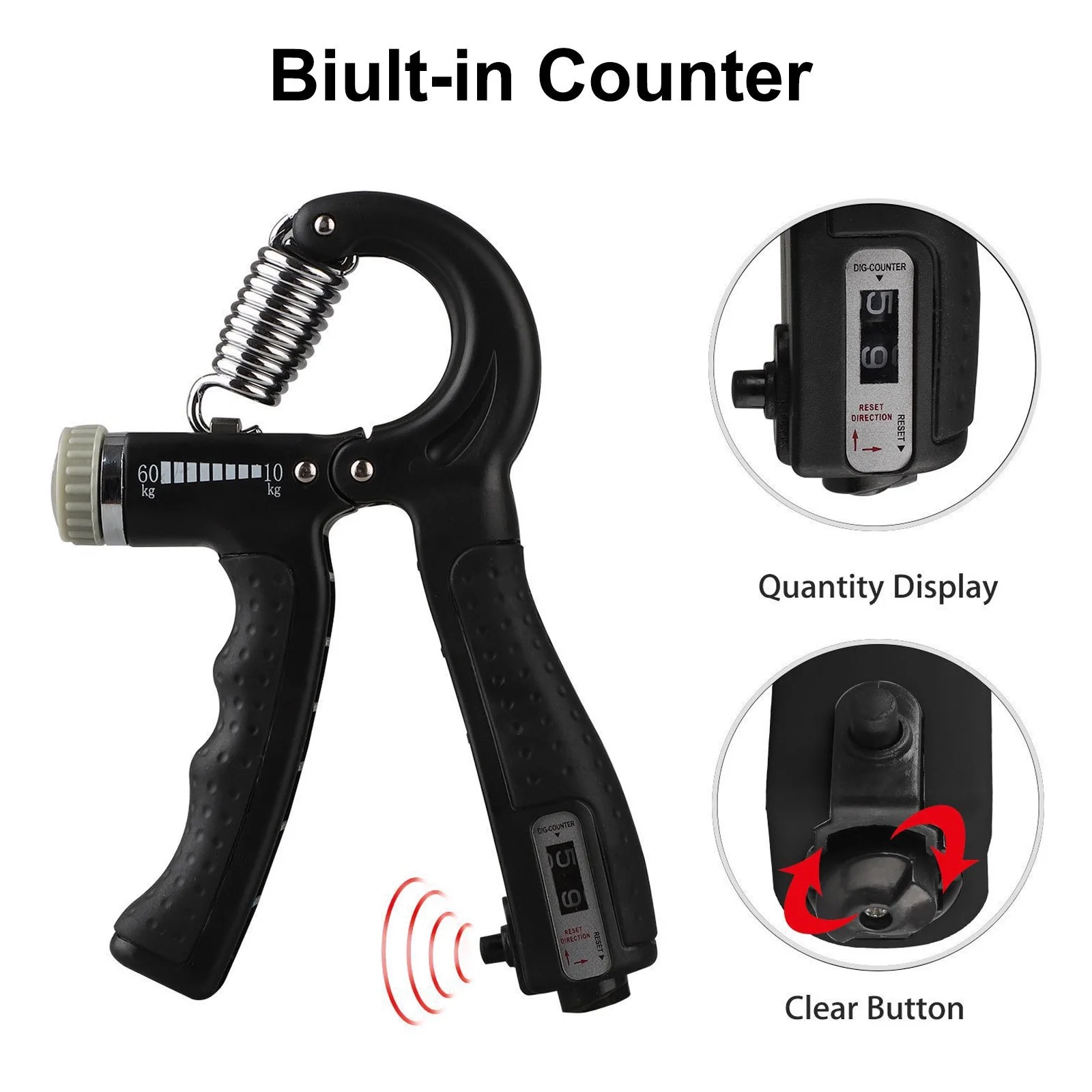 Pair Of Hand Grip Exerciser - Black