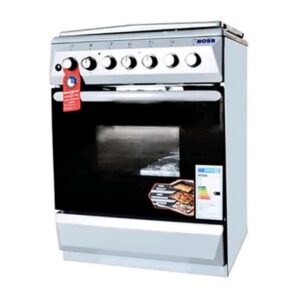 Boss Cookers with Oven BC6613 SVR 60cm X 60cm with Grill 1 electric + 3 Gas Oven is electric With Rotisserie And Digital Meter