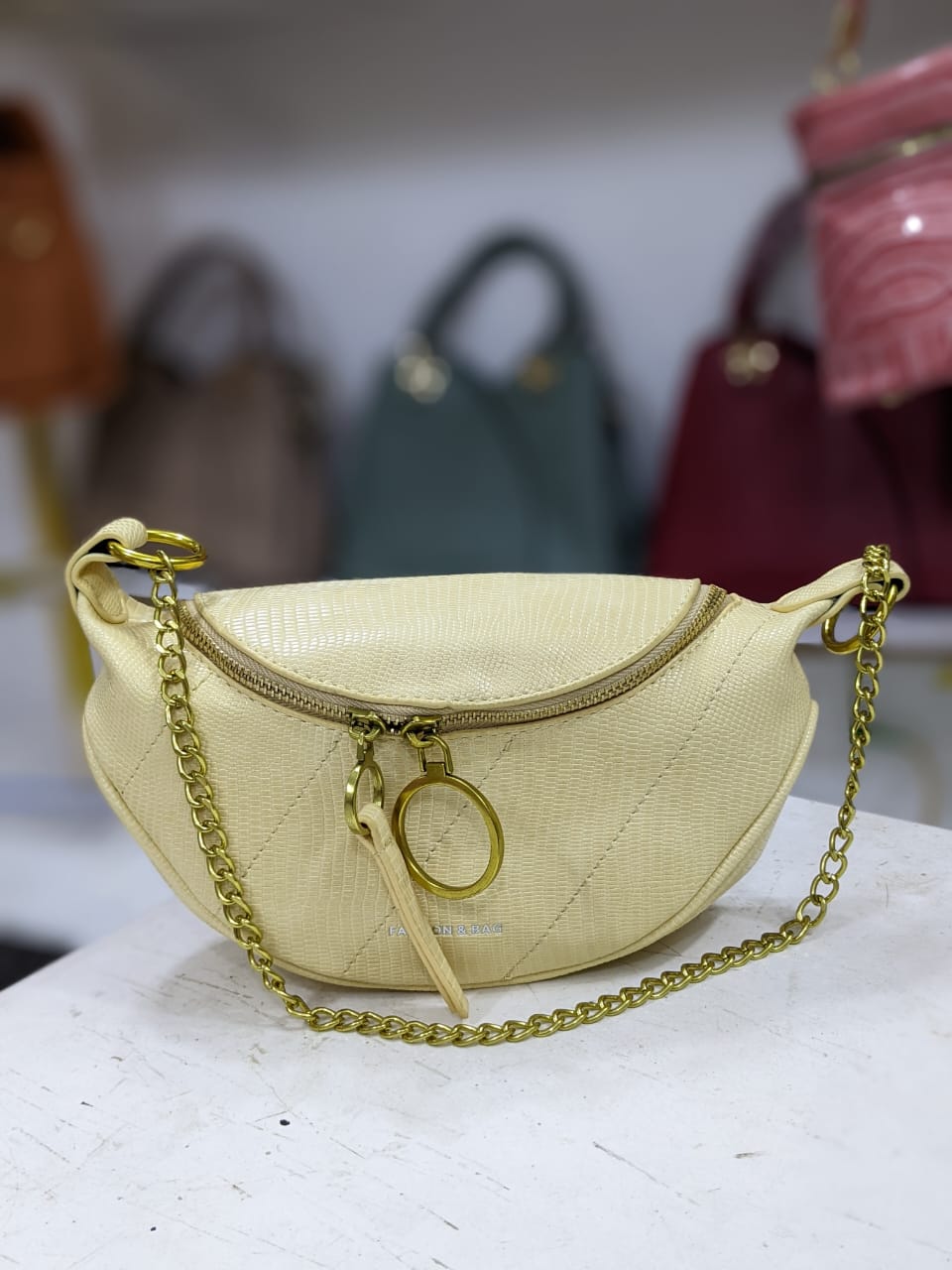 Classic Handbags White Flax Colour