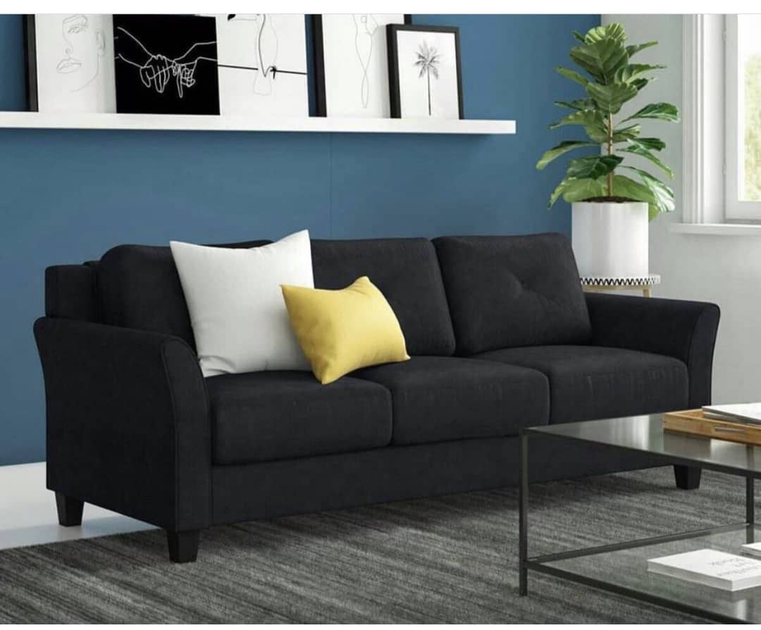 Luxury Sofa 3 Seat Black Colour