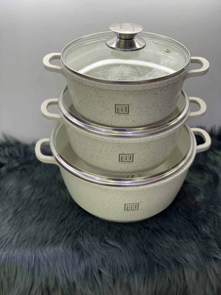 Original 3 Pcs Set Of Stainless Aluminum Sufuria