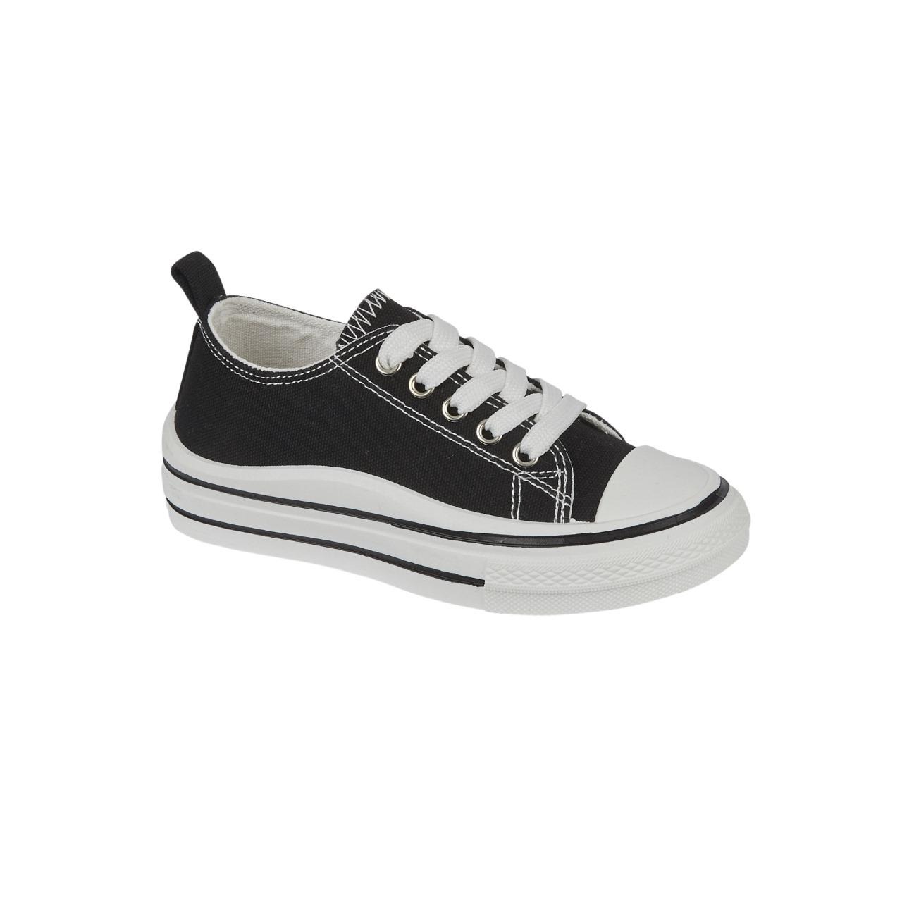 Kids Girls Canvas Sneakers Lightweight PE School Trainers Plimsolls Sports Shoes - Image 3