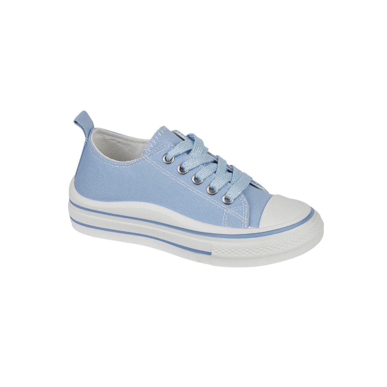 Kids Girls Canvas Sneakers Lightweight PE School Trainers Plimsolls Sports Shoes - Image 2