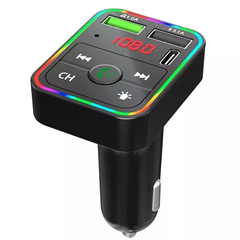 FM Transmitter, Bluetooth Wireless in-Car FM Radio Adapter Car Kit